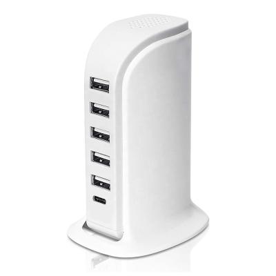 China Palladium 40w Fast Charging Charger Adapter 40w 6 Port USB Wall Fast Charging Fast Charger Fast Charging iPhone for sale