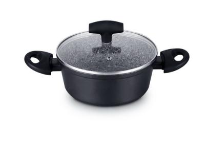 China Sustainable granite non stick to die cast aluminum cookware set for sale