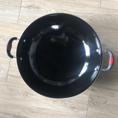 China Durable Iron Wok Non-Stick Chinese Enamel Wok for sale