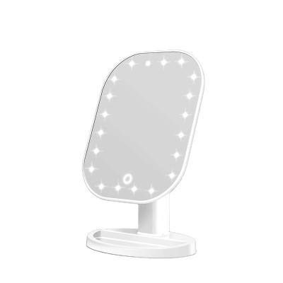 China USB Charging Bestselling New Touch Screen LED Lighted Vanity Lighted Travel Makeup Mirror Auto Electric Face Makeup Mirror for sale