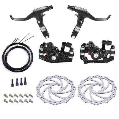 China Good quality mountain bikes mountain road bicycle front and rear brake sets include brake handle and disc brake line for sale