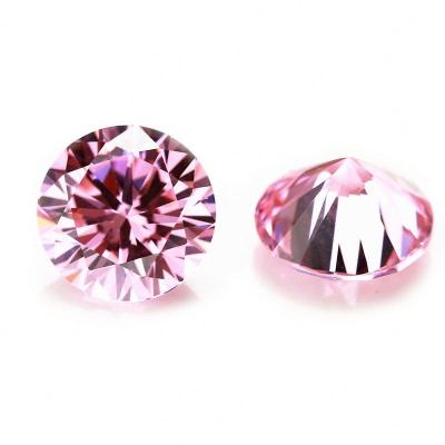 China Fire Quality 3A Hot Selling Color Set Or Pink Color CZ Stones Loose Gemstones Wholesale Round 2mm Synthetic 3mm Zircon for sale