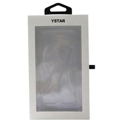 China Recyclable Art Paper Phone Case Packaging Sliding Drawer Paper Box With PVC Window for sale