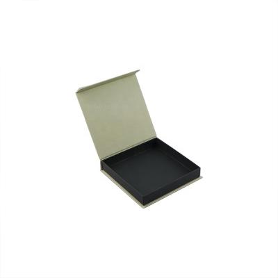 China Recycled Materials Recycled Cardboard Packaging Black Logo Custom Magnetic Rigid Gift Box for sale