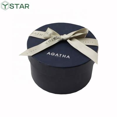 China Recyclable High End Round Jewelry Packaging Gift Box With Custom Logo for sale