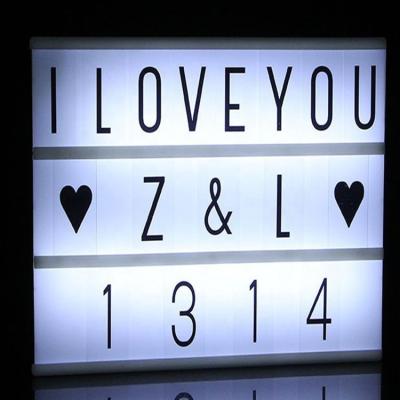 China Factory Price A4 Size DIY LED Letter Light Box Rechargeable Battery Operated Led Light Box Cinema Light Box for sale