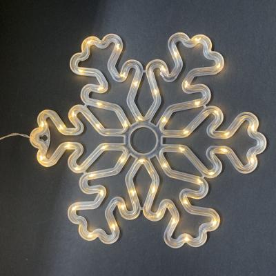 China Snowflake Shape New Design Snowflake Shape Hanging Copper Wire Led Light Led Light Battery Operated Decorative Led Lights for sale