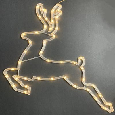 China Deer Shape New Design Hanging Deer Shape Copper Wire Battery Operated Led Light Christmas Light Decoration for sale