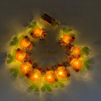 China String Light Battery Cable Led Light String PVC Material Deer Shape Christmas Decoration String Lights For Christmas Decoration for sale