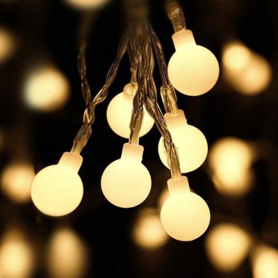 China Ball String Lights LED Ball String Lights Warm White Battery Electric Fairy Lights For Christmas Decoration for sale