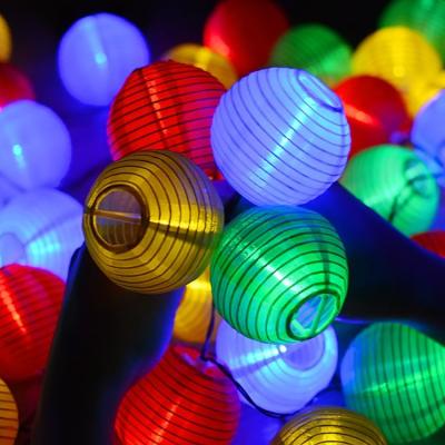 China Multicolor Solar Lantern 10 LED Lantern String Light Hanging String Lights for Outdoor Garden Yard Lamp Christmas Decoration for sale