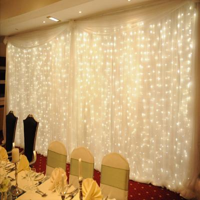 China 300 Indoor Outdoor 3*3m LED Curtain String Fairy Lights for Christmas Wedding Party Holiday for sale