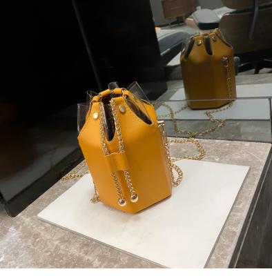 China Fashion Satchel PU Leather Cross - Body Bags Women Handbags Bucket Shoulder Bag Clip Purse For Ladies for sale