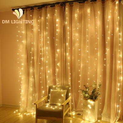 China Led Curtain Lights 3*3M 8 Modes Customized Waterproof Fairy Led Curtain String Lights For Outdoor Indoor Wedding Decor for sale