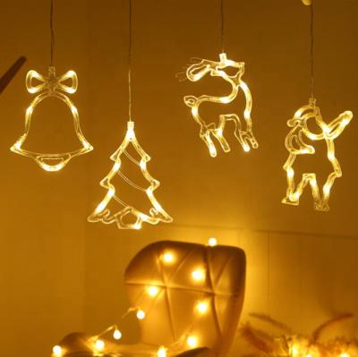 China Decorative Light Hanging Led Window Christmas Showcase Decoration Light Room Window Curtain Battery Lamp for sale