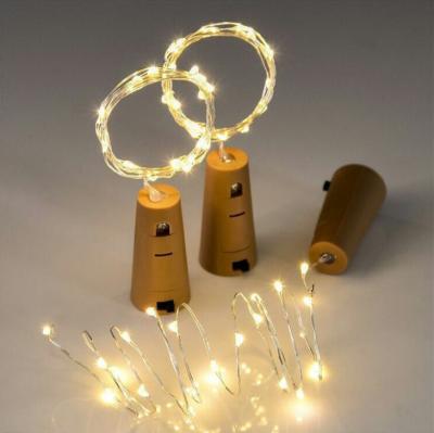 China Light Yellow Copper Battery String Light LED Copper Wire Lamp Button Battery Box Copper Wire Christmas Lights Decorative Outdoor Garden Lights String for sale