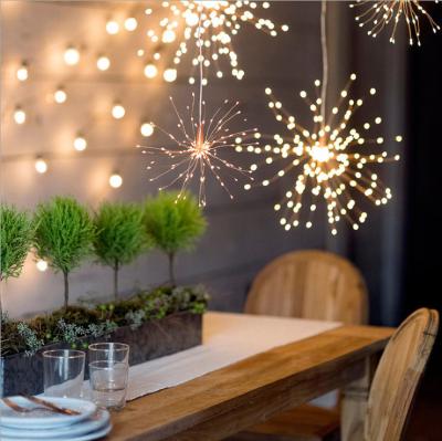 China Copper Wire Fairy Remote Control Dandelion String Light 90 LED Christmas Night Light Waterproof Holiday Firework Light for sale