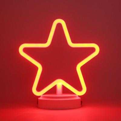 China New Type Star Shape Decorative Indoor Light Decor Fairy Light Night Cheap Price Led Pink Neon Lamp for sale