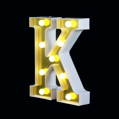 China Marquee Letter Sign Lights 3D English Letter LED Marquee Sign Alphabet K Night Light For Wedding, Birthday, Party for sale