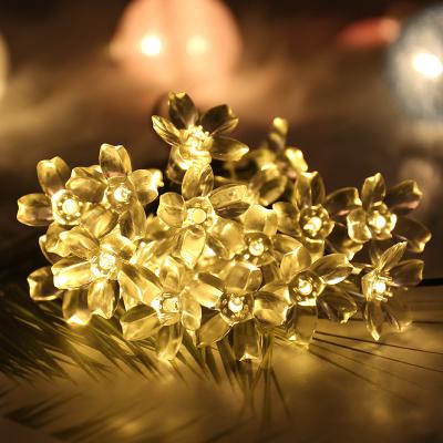 China Fairy String Flower Solar Light Flower String Light 6M Cherry Garden Fairy 30 LED Night Light for Garden Lawn Patio Christmas for sale