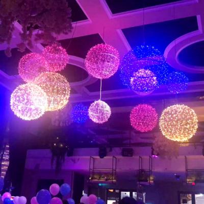 China Product Customized 2020 New Product Customized Blow Spherical Led Rattan String Light Led Spherical Led Rattan String Light For Park Street Garden Decoration Festival for sale