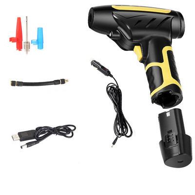 China Emergency Light Portable Car Cordless Compressor with USB Digital Display Lightweight Handheld Mini Tire Compressor + Cigarette Lighter Cable Charging for sale