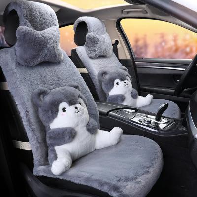 China Keep Warm Winter Amazon Car Cushion Cover 2020 Plush Car Seat Cover Wholesale Car Set Warm Cushion Cover for sale