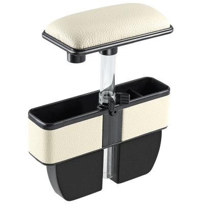 China Wholesale Universal Leather PU Car Armrest Storage Box Adjustment Armrest Pad Elbow Support Accessories Decoration Automobile for sale