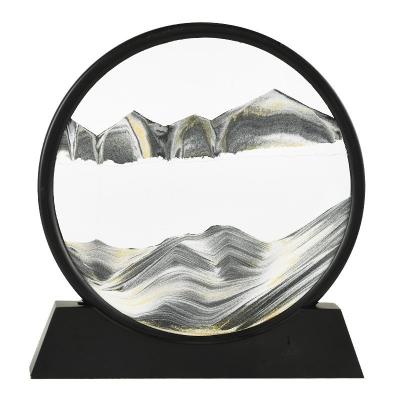 China Europe Home Decor 3d Moving Creative Picture Quicksand Sand Painting Glass Crafts for sale