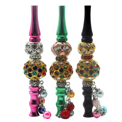 China Metal Mouthpiece Cigarette Holder Eco-friendly Pendant Round Bead Shaped Filter Hookah Mouth Circulation Tips for sale