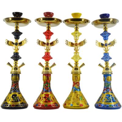 China China Supplier Narguile Metal Pot Eco-friendly Hookah Eagle Personality Pattern Shisha Hookah for sale