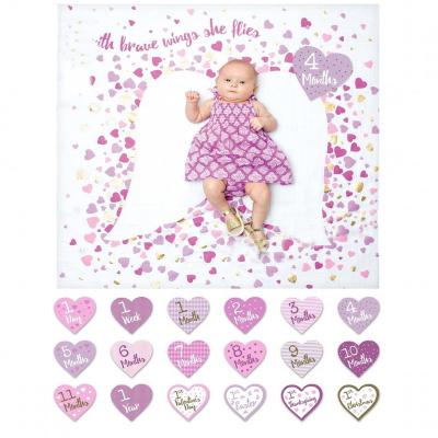 China Modern Custom Baby With Various Designs Monthly Milestone Cover for sale