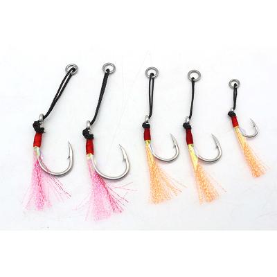 China High Waist Carbon Steel CWAH035 Double Hook Fishing Aid Steel Fishing Basting Hooks for sale