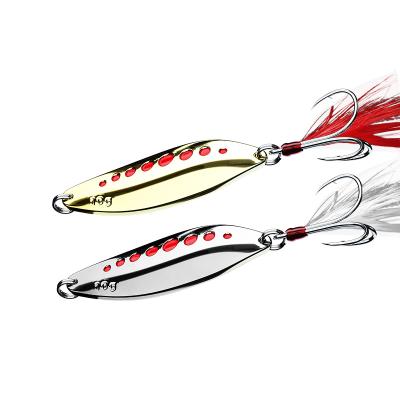 China Dish Gold Or Silver CWSPOL04 Factory Price Fishing Spoons Saltwater Spinner Bait Casting Lure Fishing Lure for sale