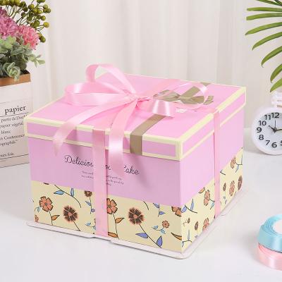 China Wholesale New Design Free Custom Clear Recyclable Printed Paper Cake Box Packaging For Wedding for sale