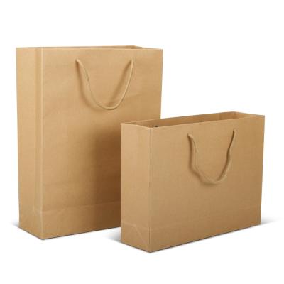 China Hot Sale Recyclable Custom Logo Recyclable Paper Tote Bag Brown Handle Paper Tote Bag For Shoes for sale