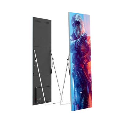 China Floor Stand Smd P2.5 P3 2.57mm Board Floor Standing Advertising LED Poster Video Display Board Digital Indoor Portable Screen For Buying Pictures for sale