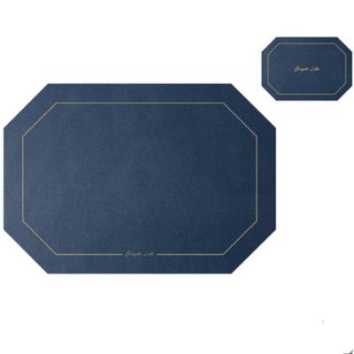 China Eco-friendly Insulation PU Heat Resistant Leather Table Place Mat Sustainable For Dining Table for sale