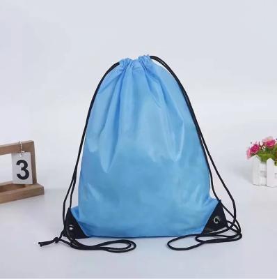 China 2022 promotional waterproof carry bag polyester drawstring backpack bolsas reusable for sale