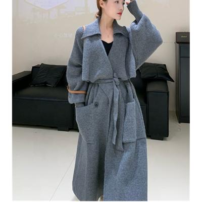 China Anti-wrinkle OULAIYADI Apparel Clothing Casual Thickened Long Cardigan Sweater Coats Knit Winter Woman Coat for sale