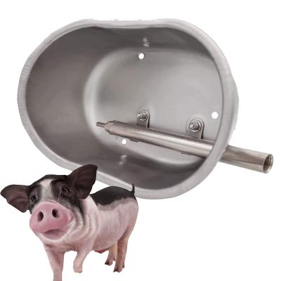 China Farms Hot Sale Oval Shape Water Bowl 304 Stainless Steel Hog Bowl Automatic Drinking Pig Waterer System for sale