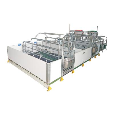 China Livestock Farm Hog Cage Equipment Breeding Galvanized Sow Farrowing Crate Stalls for sale