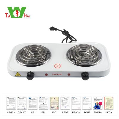 China Hot RV 2000W Good Quality 2 Burner Electric Stove Household Dishes Kitchen Appliances Electric Stove for sale