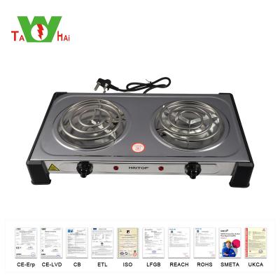 China 2022 Classic Hotel Portable Electric Stove 2 Burner Electric Stove for sale