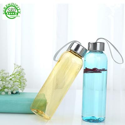 China Custom Cheap Price 350ml 400ml 500ml OEM Food Grade Safe Items Plastic Water Bottle With Screw Lid for sale