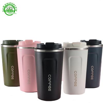 China 2021 New Products New Arrivals Sustainable Trending Portable Steel Thermos 304stainless Steel Car Coffee Cup For Gift for sale