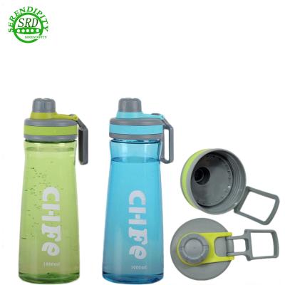 China 2021 Sale Large Capacity 1000ml Sport Safe Hot Water Bottle Portable Drinking Items Food Grade Plastic Bottle for sale