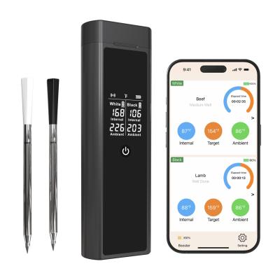 China 820FT Smart Wireless Meat Thermometer with Dual Probes Digital Digital Meat Thermometer for BBQ Grill for sale