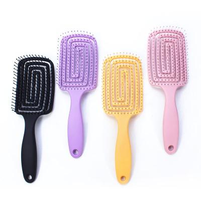 China For Home Use ABS plastic hair brush new design self cleaning natural hair brushes easy to use for men women light weight comb for sale