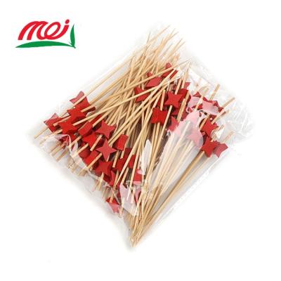 China Easily cleaned Fuzhou in the volume of minhou a food grade 100% disposable bamboo Mao barbecue fruit pick skewer stick for sale